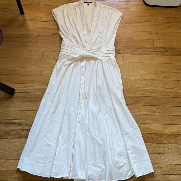 Kobi Halperin White Tie Waist Midi Dress - Picture 6 of 14